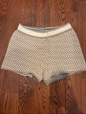 Missoni Gold Striped Chevron Knit Shorts